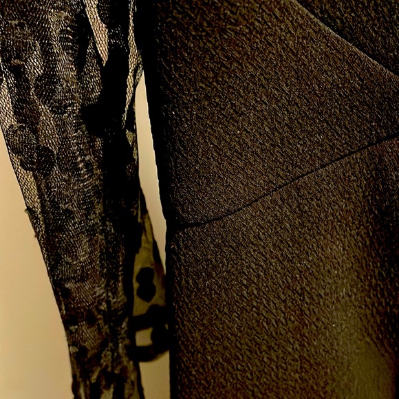 Sandro black cocktail dress with Lace Detail - Picture 6 of 7